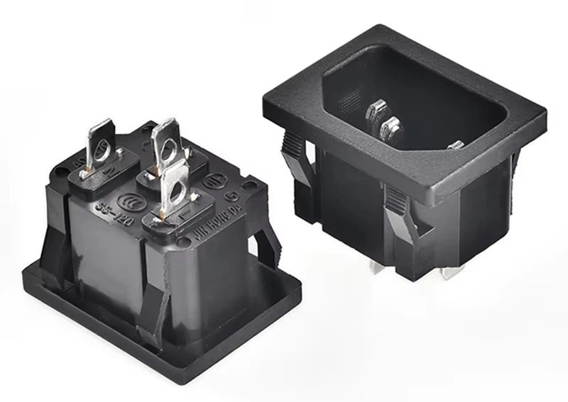Kejian SS-120 10A 250V AC Power Receptacle Connector EU_US 2 Hole Power Socket Electric Embedded Wall Outlet