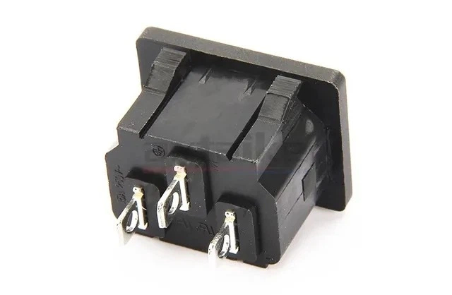 5PCS AC-05 10A 250V AC Inlet Power Socket Connector Female Socket Plug IEC320 C14 3Pin Embedded Maintenance Accessories - AliExpress