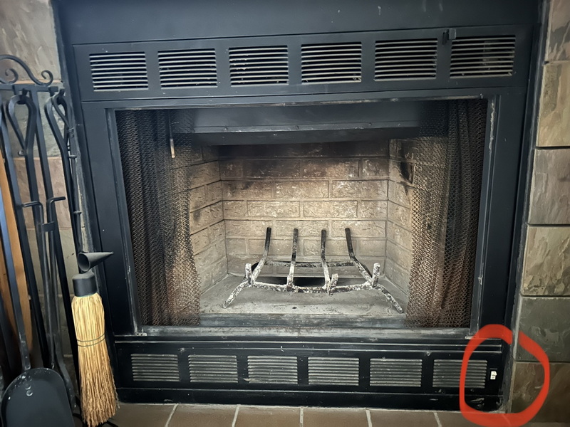 slide switch on gas fireplace