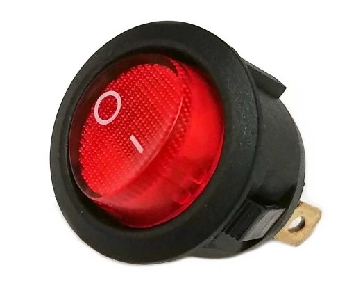 Mini Rocker Switch - Red Illuminated - Canada