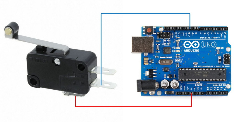 how to connect a micro switch to arduino