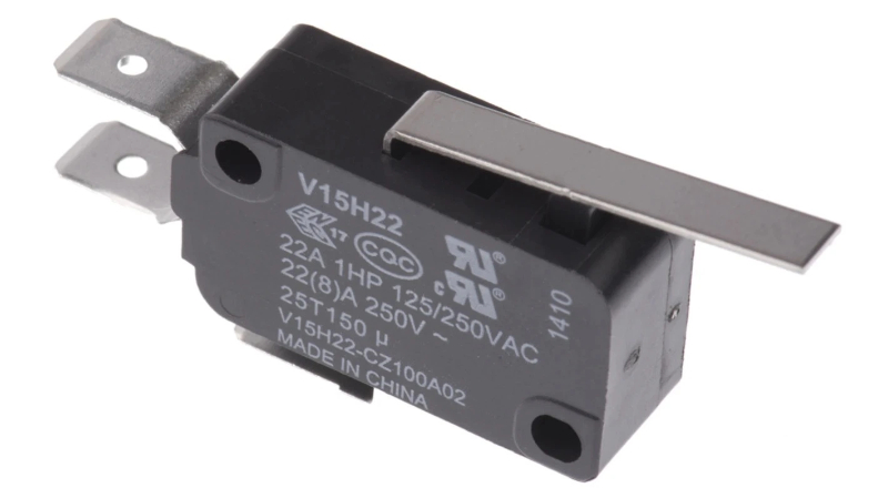 V15H22-CZ100A02 _ Honeywell Leaf Lever Micro Switch, Quick Connect Terminal, 22 A @ 250 V ac, SPDT, IP67 _ RS
