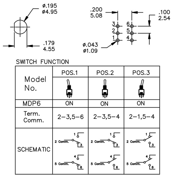 wire a dpdt sub mini slide switch
