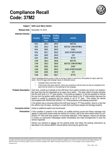  the recall 37m2 micro switch details