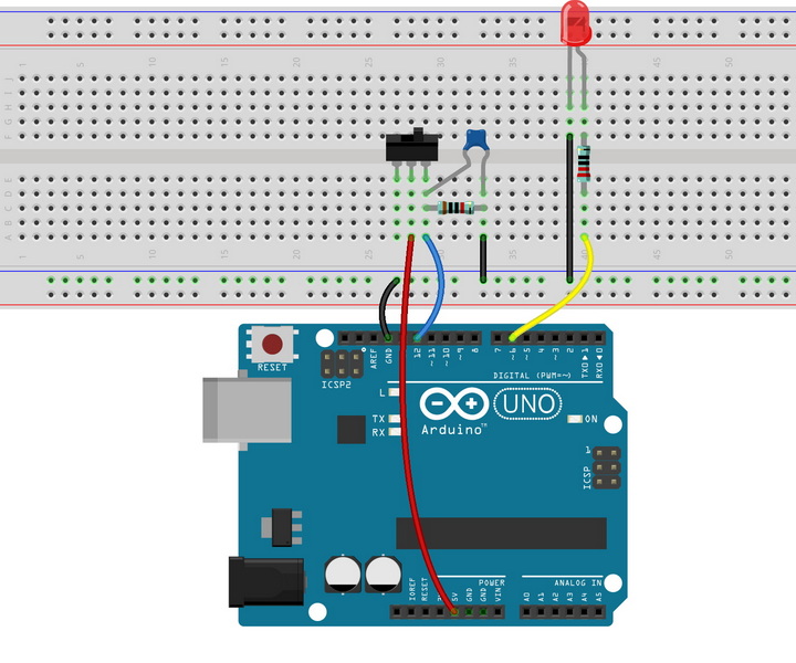  connec slide switch to arduino nano