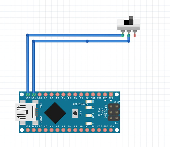 connec arduino nano slide switch 