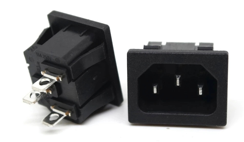 AC power socket C14 Inlet Power Socket Connector Plug Industrial socket Plug IEC320 C14 3Pin UL_CQC_KC_VDE certification AC 15A - AliExpress